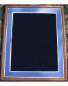 Large Embroidered Badge in a 20 x 16 Mahogany Wood Frame - Any Badge
